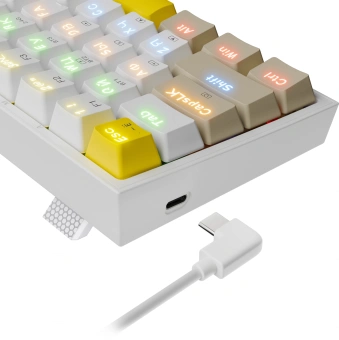 Клавиатура Redragon Fizz Pro механическая белый USB беспроводная BT/Radio for gamer для ноутбука LED (72598) кабель 1.8м - купить недорого с доставкой в интернет-магазине