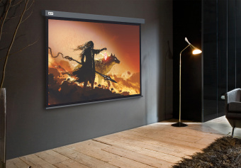 Экран Cactus 213x213см Wallscreen CS-PSW-213X213-SG 1:1 настенно-потолочный рулонный серый - купить недорого с доставкой в интернет-магазине