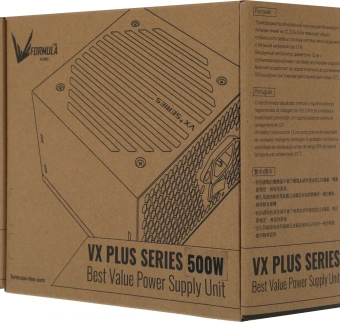 Блок питания Formula ATX 500W AC VX PLUS (20+4pin) 120mm fan 3xSATA RTL - купить недорого с доставкой в интернет-магазине