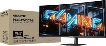 Монитор Gigabyte 34" MO34WQC36 черный OLED LED 21:9 HDMI M/M матовая HAS Piv 300cd 178гр/178гр 3440x1440 360Hz DP UW USB 8.89кг - купить недорого с доставкой в интернет-магазине
