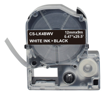 Картридж ленточный Cactus CS-LK4BWV LK-4BWV белый на черном 12x9 для Epson LW300/LW400/LW700/LW600P/LW1000P/K400/Z700/Z900 - купить недорого с доставкой в интернет-магазине