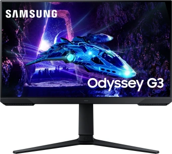 Монитор Samsung 23.8" Odyssey G3 LS24DG302EUXEN черный VA LED 16:9 HDMI матовая HAS Piv 250cd 178гр/178гр 1920x1080 180Hz FreeSync DP FHD 3.9кг - купить недорого с доставкой в интернет-магазине