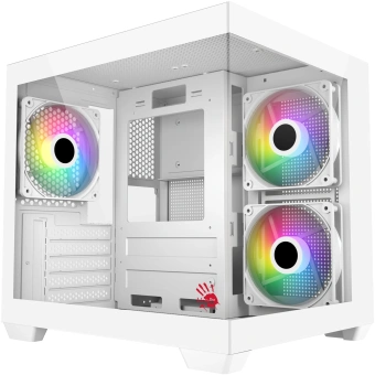 Корпус Bloody CC-121 белый без БП mATX 7x120mm 1xUSB2.0 1xUSB3.0 audio - купить недорого с доставкой в интернет-магазине
