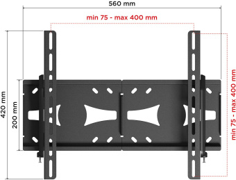 Кронштейн для телевизора Holder LCDS-5071 темный металлик 37"-55" макс.45кг настенный наклон - купить недорого с доставкой в интернет-магазине