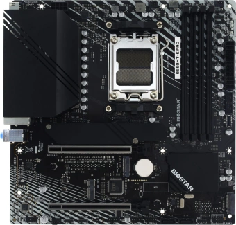 Материнская плата Biostar B850MT-E Pro Socket AM5 AMD B850 4xDDR5 mATX AC`97 8ch(7.1) 2.5Gg RAID+HDMI+DP - купить недорого с доставкой в интернет-магазине