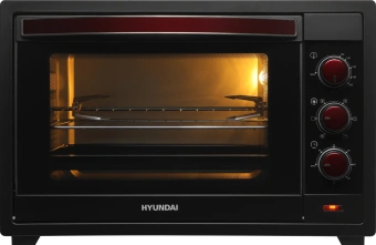 Мини-печь Hyundai MIO-HY102 50л. 2000Вт черный/красный - купить недорого с доставкой в интернет-магазине
