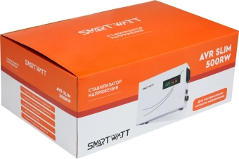 Стабилизатор напряжения Smartwatt AVR Slim 500RW 500ВА белый - купить недорого с доставкой в интернет-магазине
