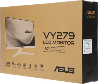 Монитор Asus 27" VY279HE-W белый IPS LED 16:9 HDMI матовая 250cd 178гр/178гр 1920x1080 75Hz FreeSync VGA FHD 4.21кг - купить недорого с доставкой в интернет-магазине