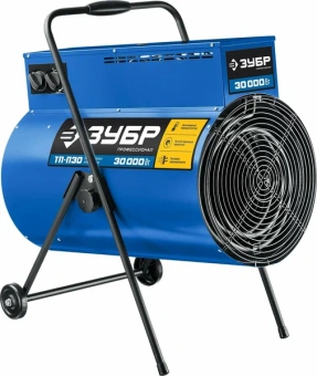 Тепловая пушка электрическая Зубр Профессионал ТП-П30 30000Вт синий/черный - купить недорого с доставкой в интернет-магазине