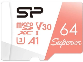 Флеш карта microSDXC 64GB Silicon Power SP064GBSTXDV3V20SP Superior + adapter - купить недорого с доставкой в интернет-магазине