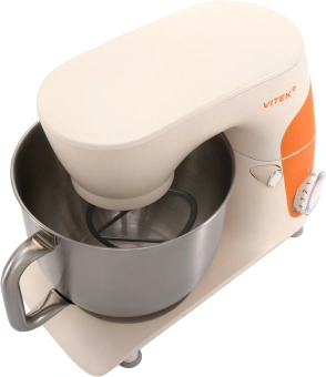 Миксер планетарный Vitek VT-PM0331 1800Вт кремовый/оранжевый - купить недорого с доставкой в интернет-магазине