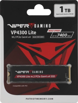Накопитель SSD Patriot PCIe 4.0 x4 1TB VP4300L1TBM28H Viper VP4300 Lite M.2 2280 - купить недорого с доставкой в интернет-магазине