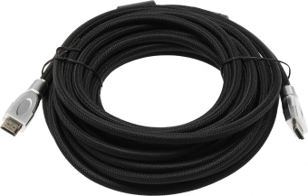 Кабель аудио-видео HDMI (m)/HDMI (m) 10м. феррит.кольца позолоч.конт. черный - купить недорого с доставкой в интернет-магазине