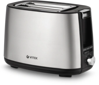 Тостер Vitek VT-7156 750Вт серебристый/черный - купить недорого с доставкой в интернет-магазине