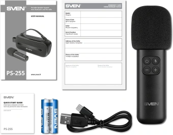 Колонка порт. Sven PS-255 черный 12W 2.0 BT 3600mAh (SV-022563) - купить недорого с доставкой в интернет-магазине