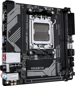 Материнская плата Gigabyte B650I AX SocketAM5 AMD B650 2xDDR5 mini-ITX AC`97 8ch(7.1) 2.5Gg RAID+HDMI+DP - купить недорого с доставкой в интернет-магазине