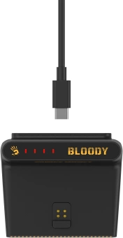 Мышь A4Tech Bloody R72 Ultra Duo Renegade черный оптическая 20000dpi беспров. USB/USB-C 7but - купить недорого с доставкой в интернет-магазине