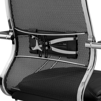 Кресло Метта Samurai SL-1 черный сиденье черный сетка с подголов. крестов. металл хром - купить недорого с доставкой в интернет-магазине