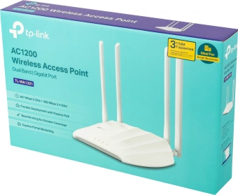 Точка доступа TP-Link TL-WA1201 AC1200 10/100/1000BASE-TX белый - купить недорого с доставкой в интернет-магазине