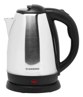 Чайник электрический Starwind SKS1053 1.8л. 1500Вт серебристый/черный корпус: металл/пластик - купить недорого с доставкой в интернет-магазине