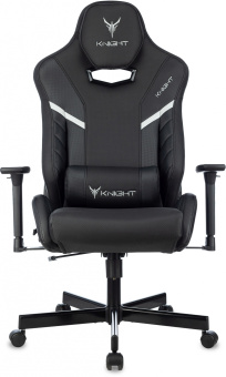 Кресло игровое Knight Thunder 5X черный экокожа крестов. металл - купить недорого с доставкой в интернет-магазине