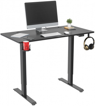 Стол для компьютера Cactus подъёмный столешница МДФ черный каркас черный (CS-ED-BBK) - купить недорого с доставкой в интернет-магазине