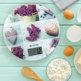 Весы кухонные электронные Vitek VT-2426 макс.вес:5кг сиреневый - купить недорого с доставкой в интернет-магазине