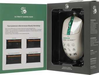 Мышь A4Tech Bloody W72 Ultra Pixels Green рисунок/бежевый/зеленый оптическая 20000dpi USB 6but (W72 ULTRA) - купить недорого с доставкой в интернет-магазине