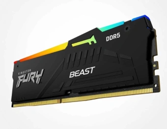 Память DDR5 32GB 5200MHz Kingston KF552C40BBA-32 Fury Beast Black RGB RTL Gaming PC5-41600 CL40 DIMM UDIMM 288-pin 1.25В dual rank с радиатором Ret - купить недорого с доставкой в интернет-магазине