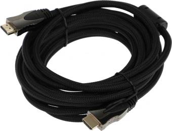 Кабель аудио HDMI (m)/HDMI (m) 5м. феррит.кольца позолоч.конт. - купить недорого с доставкой в интернет-магазине