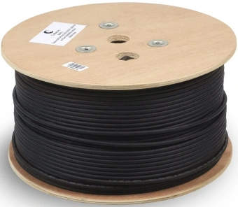 Кабель информационный Cabeus STP-4P-Cat.6a-SOLID-OUT-LSZH-UV STP-4P-CAT.6A-SOLID-OUT-LSZH-U кат.6A U/FTP LSZH универсальный 305м черный - купить недорого с доставкой в интернет-магазине