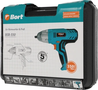 Гайковерт Bort BSR-550 550Вт патрон:квад.1/2" (кейс в комплекте) (93723880) - купить недорого с доставкой в интернет-магазине