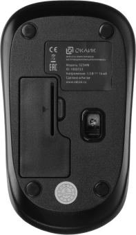 Мышь Оклик 525MW черный/синий оптическая 1000dpi беспров. USB для ноутбука 3but (1090723) - купить недорого с доставкой в интернет-магазине