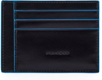 Чехол для кредитных карт Piquadro Blue Square PP2762B2R/N черный натур.кожа - купить недорого с доставкой в интернет-магазине