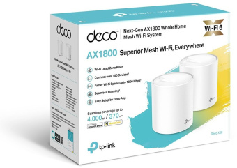 Бесшовный Mesh роутер TP-Link Deco X20 (2-PACK) (DECO X20(2-PACK)) AX1800 10/100/1000BASE-TX белый (упак.:2шт) - купить недорого с доставкой в интернет-магазине