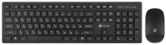 Клавиатура + мышь Оклик S255W клав:черный мышь:черный USB беспроводная Multimedia (1909361) - купить недорого с доставкой в интернет-магазине