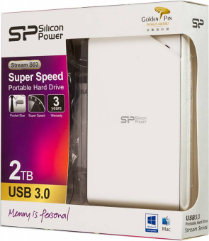 Жесткий диск Silicon Power USB 3.0 2TB SP020TBPHDS03S3W S03 SP020TBPHDS03S3W Stream 2.5" белый - цена, купить или заказать с доставкой в интернет-магазине Жесткий диск Silicon Power USB 3.0 2TB SP020TBPHDS03S3W S03 SP020TBPHDS03S3W Stream 2.5" белый - купить недорого с доставкой в интернет-магазине