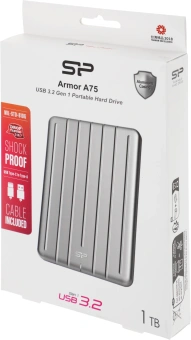 Жесткий диск Silicon Power USB3.2 1TB SP010TBPHDA75S3S A75 Armor 2.5" серебристый - цена, купить или заказать с доставкой в интернет-магазине Жесткий диск Silicon Power USB3.2 1TB SP010TBPHDA75S3S A75 Armor 2.5" серебристый - купить недорого с доставкой в интернет-магазине