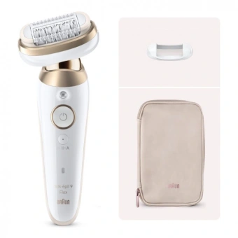 Эпилятор Braun SES9-011 скор.:2 насад.:3 от электр.сети от аккум. белый/золотистый - купить недорого с доставкой в интернет-магазине