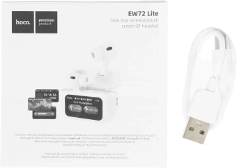 Гарнитура вкладыши Hoco EW72 белый беспроводные bluetooth в ушной раковине (51004) - купить недорого с доставкой в интернет-магазине