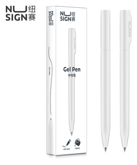 Ручка гелев. Deli Nusign NS552white белый черн. черн. линия 0.5мм - купить недорого с доставкой в интернет-магазине