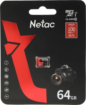 Флеш карта microSDXC Netac 64GB NT02P500PRO-064G-S P500 Extreme Pro w/o adapter - купить недорого с доставкой в интернет-магазине