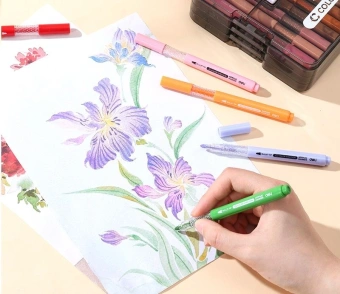 Набор маркеров Deli EC194-48 Color Emotion круг. пулевидный пиш. наконечник 48цв. (48шт.) пластиковая коробка - купить недорого с доставкой в интернет-магазине