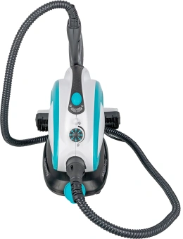 Пароочиститель напольный Kitfort КТ-914 1500Вт белый/голубой - купить недорого с доставкой в интернет-магазине