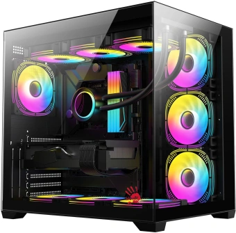 Корпус Bloody CC-122 черный без БП ATX 10x120mm 1xUSB2.0 1xUSB3.0 audio - купить недорого с доставкой в интернет-магазине