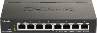 Коммутатор D-Link DGS-1100-08PLV2/A1A (L2) 8x1Гбит/с 4PoE+ 80W настраиваемый - купить недорого с доставкой в интернет-магазине