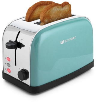 Тостер Kitfort КТ-2014-4 850Вт голубой - купить недорого с доставкой в интернет-магазине
