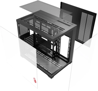 Корпус Bloody CC-122 черный без БП ATX 10x120mm 1xUSB2.0 1xUSB3.0 audio - купить недорого с доставкой в интернет-магазине