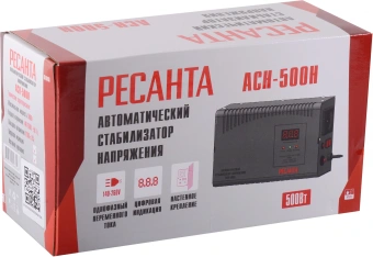 Стабилизатор напряжения Ресанта АСН-500 Н однофазный серый (63/6/63) - купить недорого с доставкой в интернет-магазине