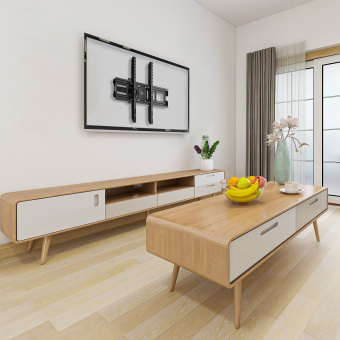 Кронштейн для телевизора Buro MF2 черный 32"-70" макс.35кг настенный поворотно-выдвижной и наклонный - купить недорого с доставкой в интернет-магазине